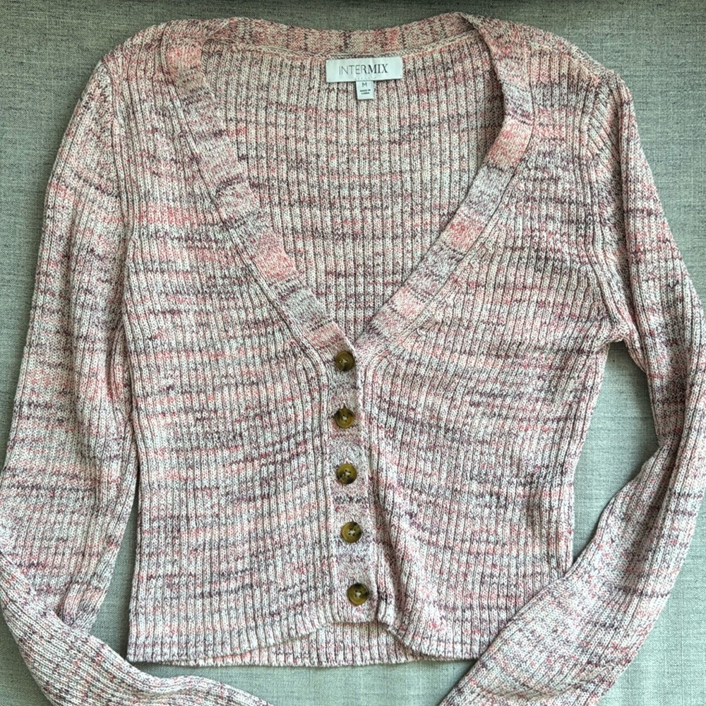 Intermix crop sweater